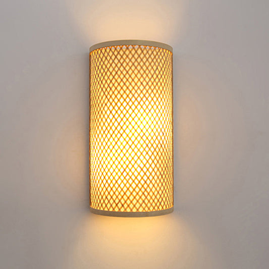 Minimalist Bamboo & Rattan Wall Light