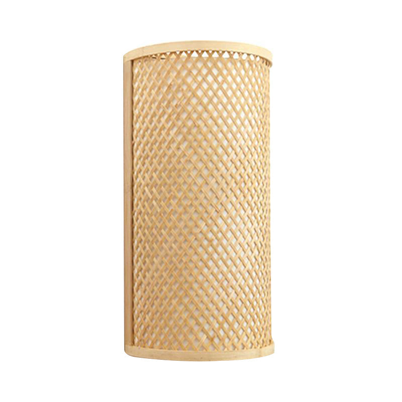 Minimalist Bamboo & Rattan Wall Light