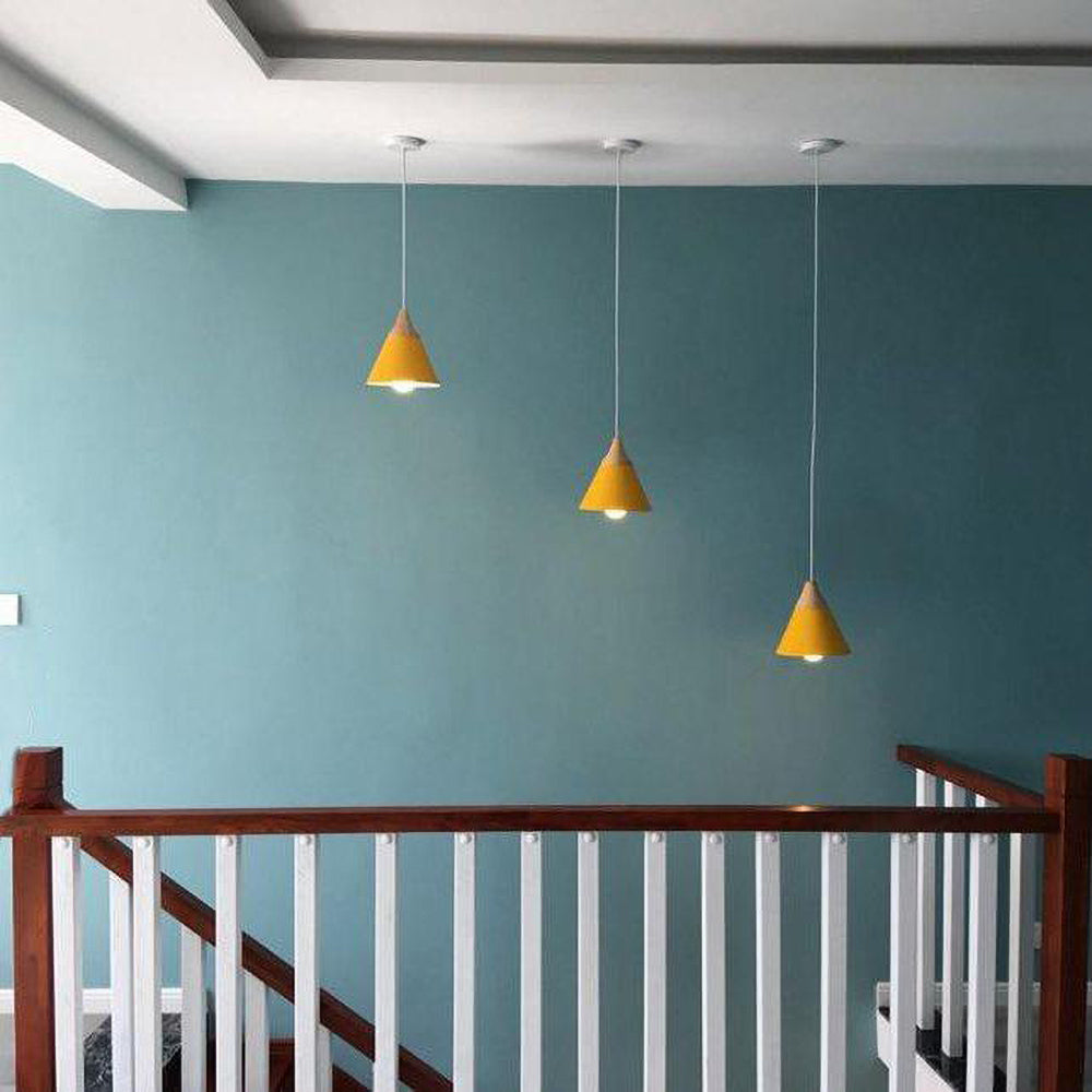 Wood & Metal Pendant Light – Nordic Ceiling Lamp