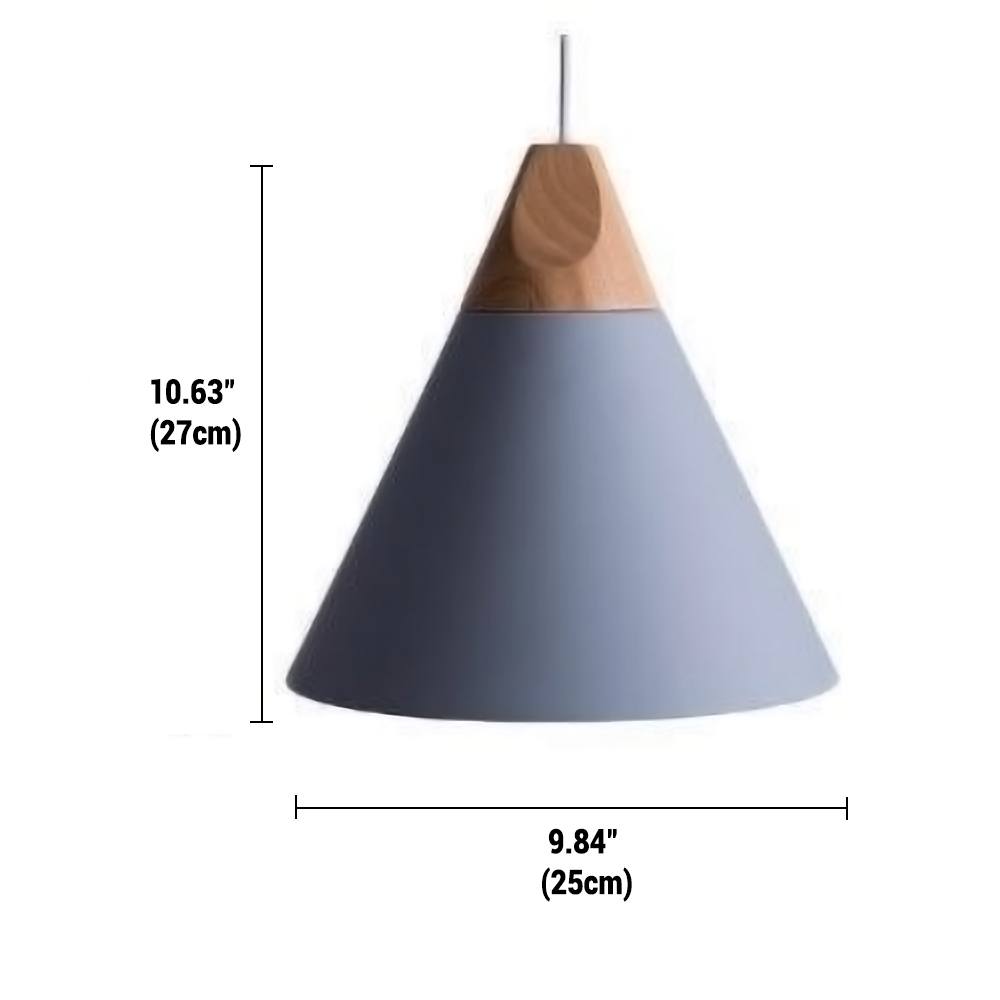 Wood & Metal Pendant Light – Nordic Ceiling Lamp