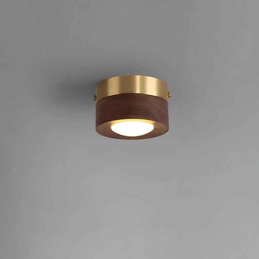 Walnut-Effect LED Ceiling Spotlight