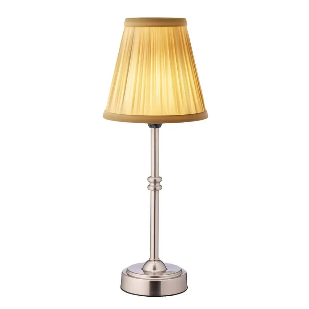 Retro Cordless LED Table Lamp with Fabric Shade – image 7
