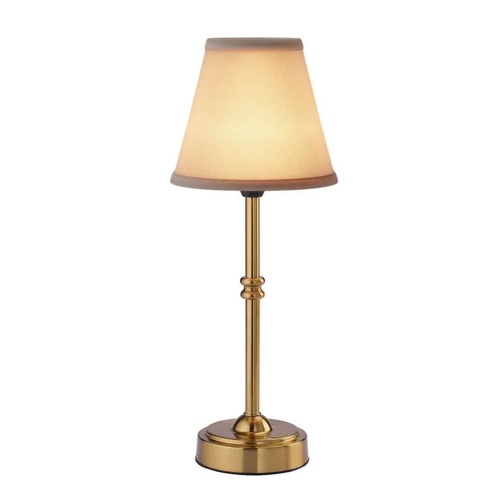 Retro Cordless LED Table Lamp with Fabric Shade – image 4