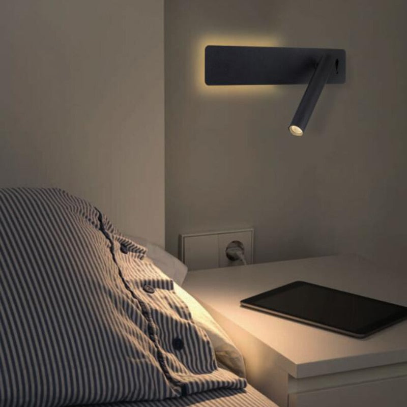 Adjustable LED Reading Wall Light – Bedside Sconce