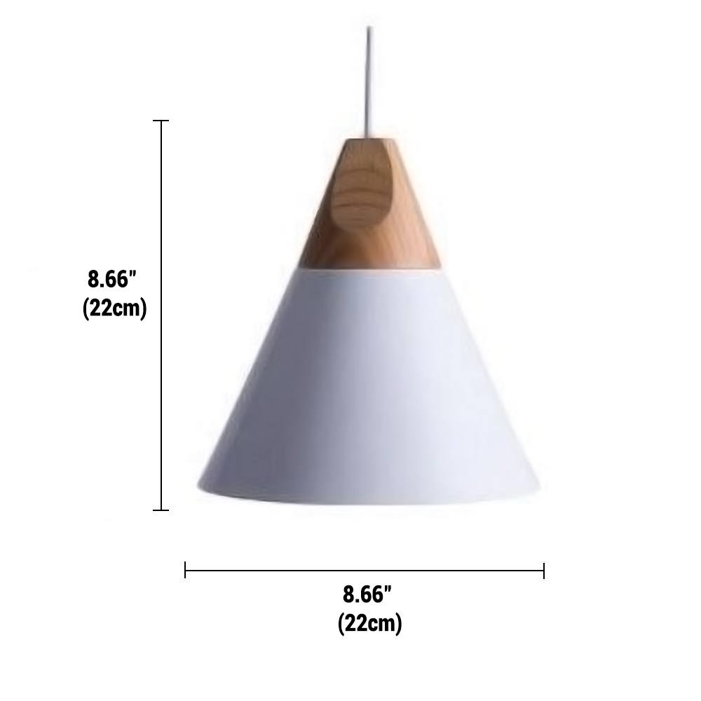 Wood & Metal Pendant Light – Nordic Ceiling Lamp
