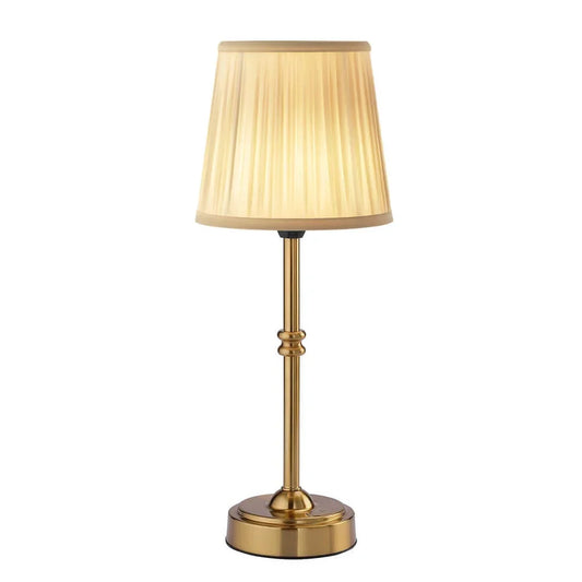 Retro Cordless LED Table Lamp with Fabric Shade – image 2