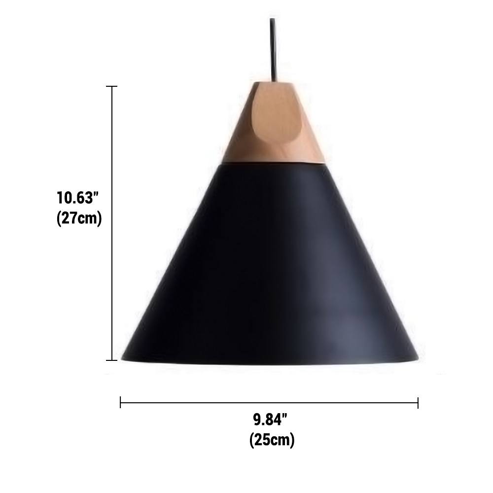 Wood & Metal Pendant Light – Nordic Ceiling Lamp