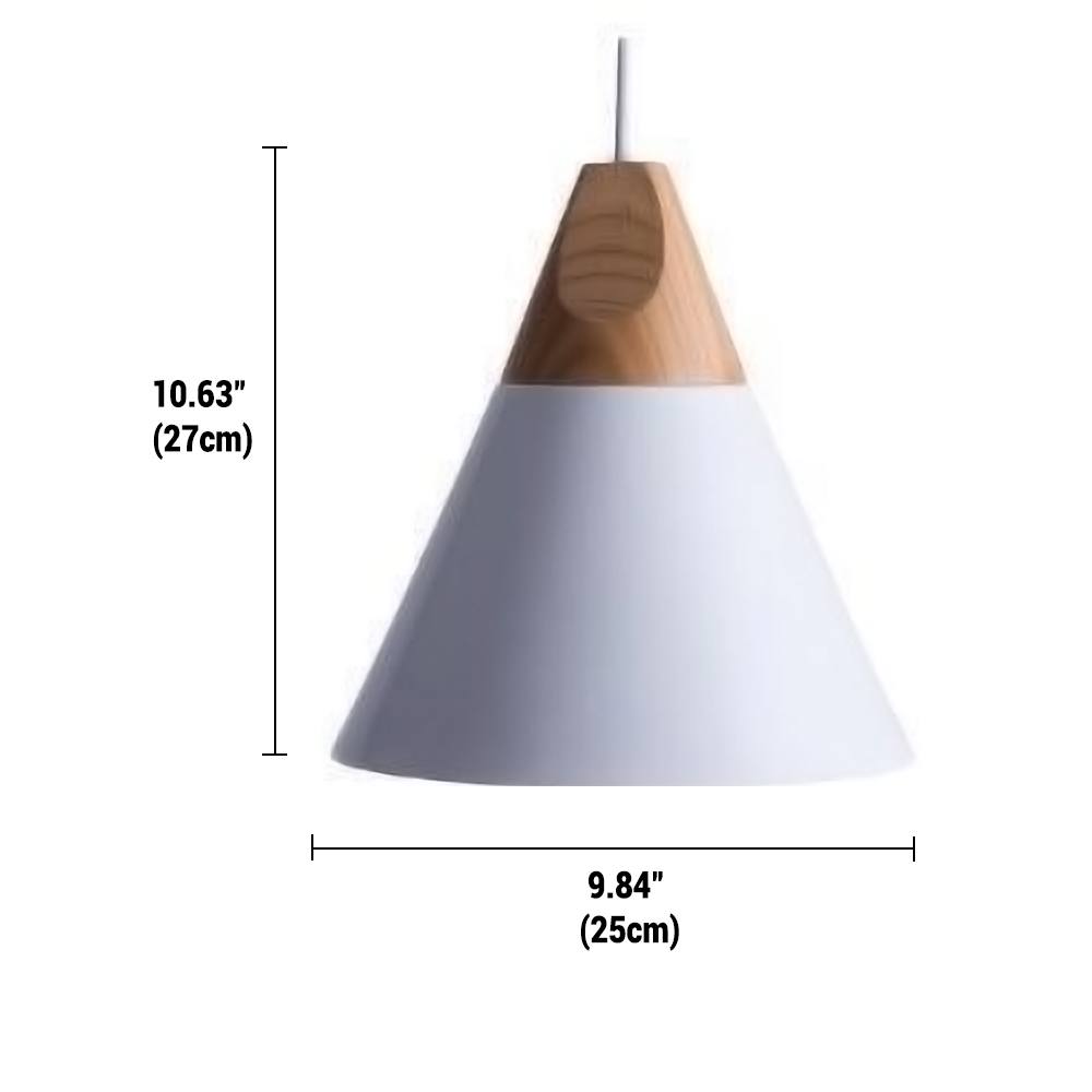 Wood & Metal Pendant Light – Nordic Ceiling Lamp