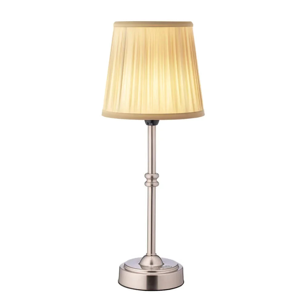 Retro Cordless LED Table Lamp with Fabric Shade – image 6