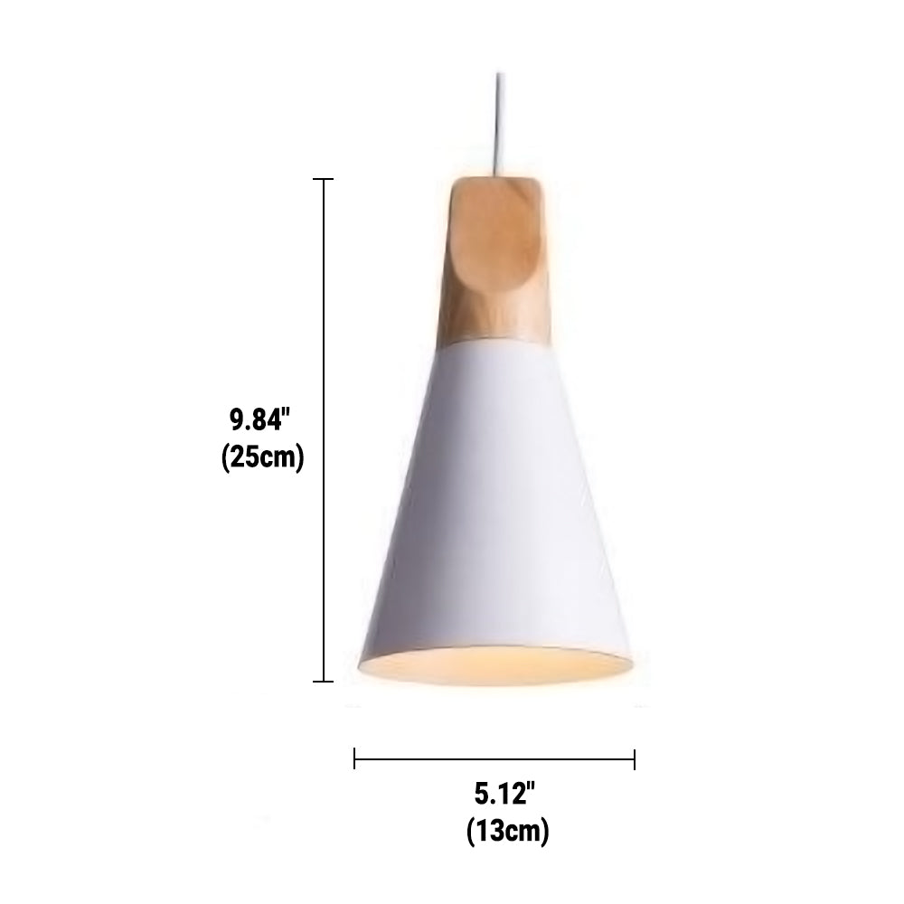 Wood & Metal Pendant Light – Nordic Ceiling Lamp