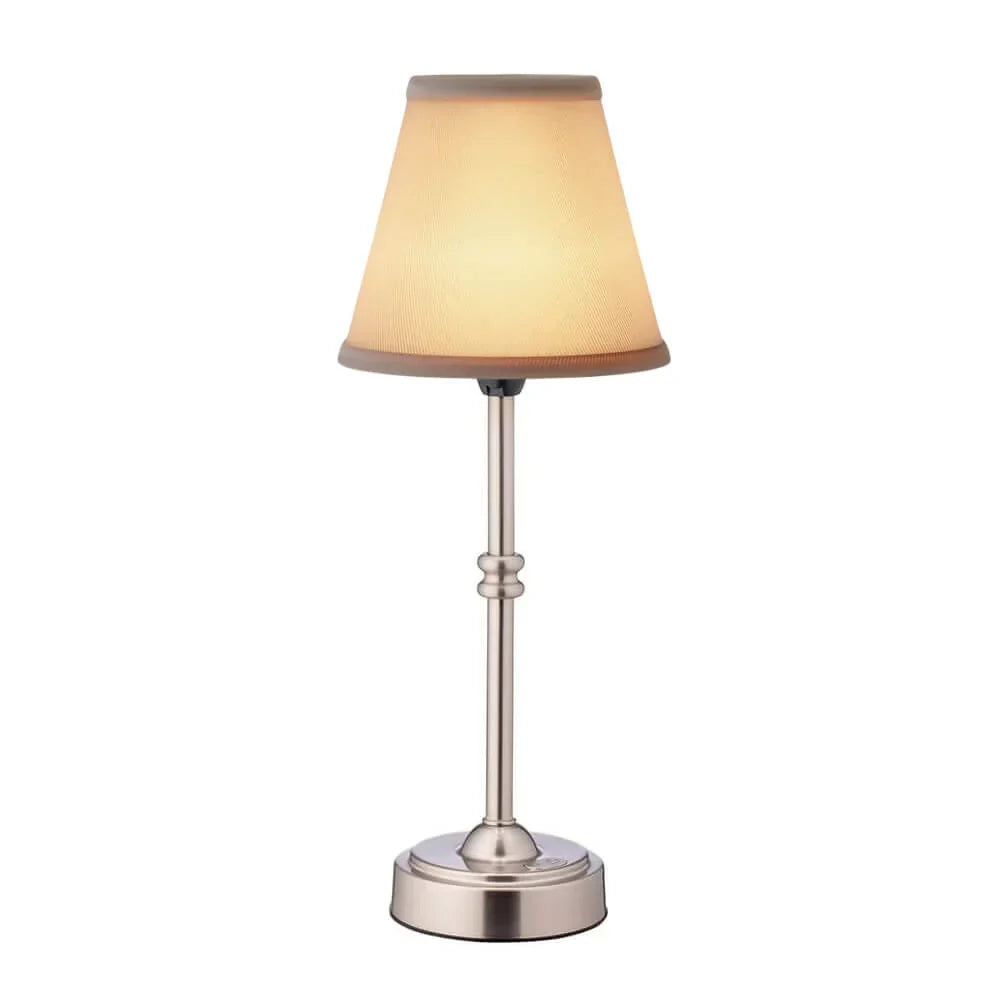 Retro Cordless LED Table Lamp with Fabric Shade – image 8