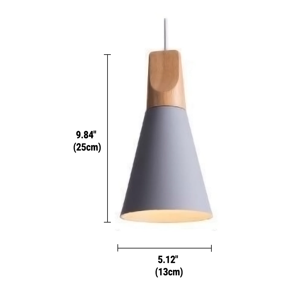 Wood & Metal Pendant Light – Nordic Ceiling Lamp