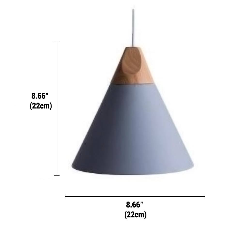 Wood & Metal Pendant Light – Nordic Ceiling Lamp
