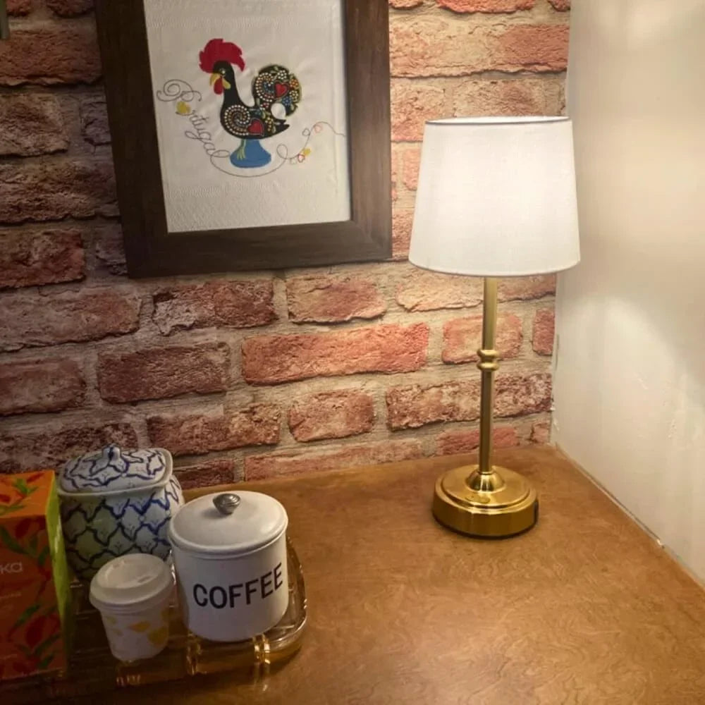 Retro Cordless LED Table Lamp with Fabric Shade – image 11