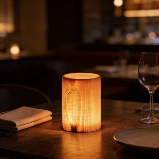 Rechargeable Wooden Cordless LED Table Lamp with Touch Control – image 1