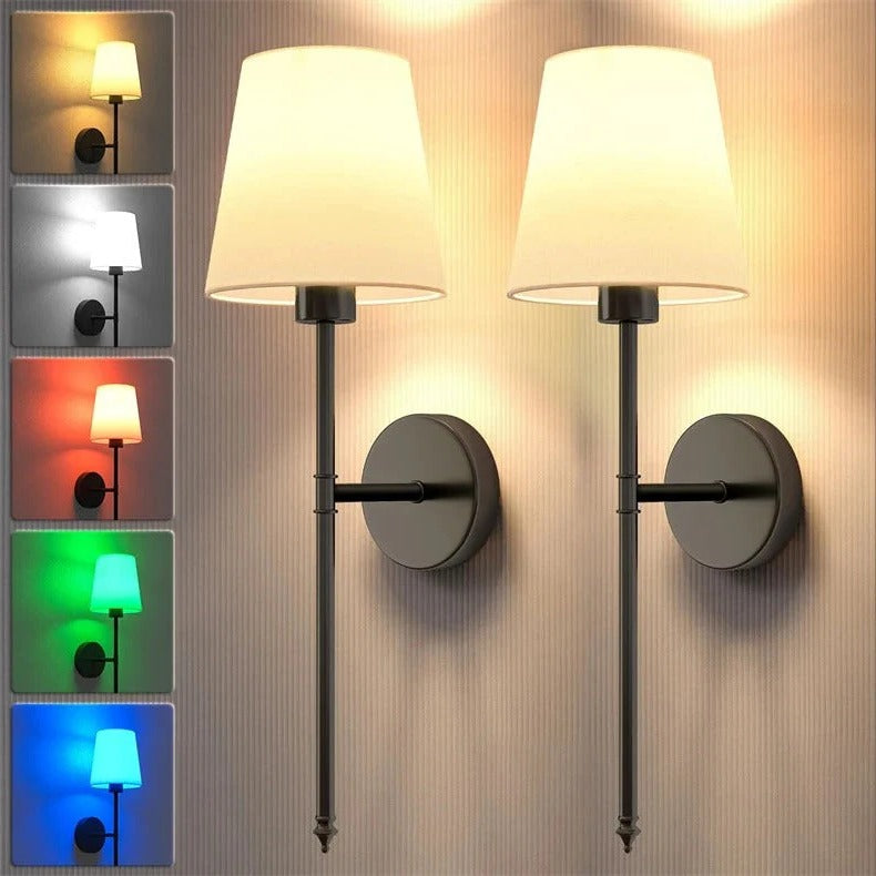 Rechargeable Wireless LED Wall Lights – Set of 2