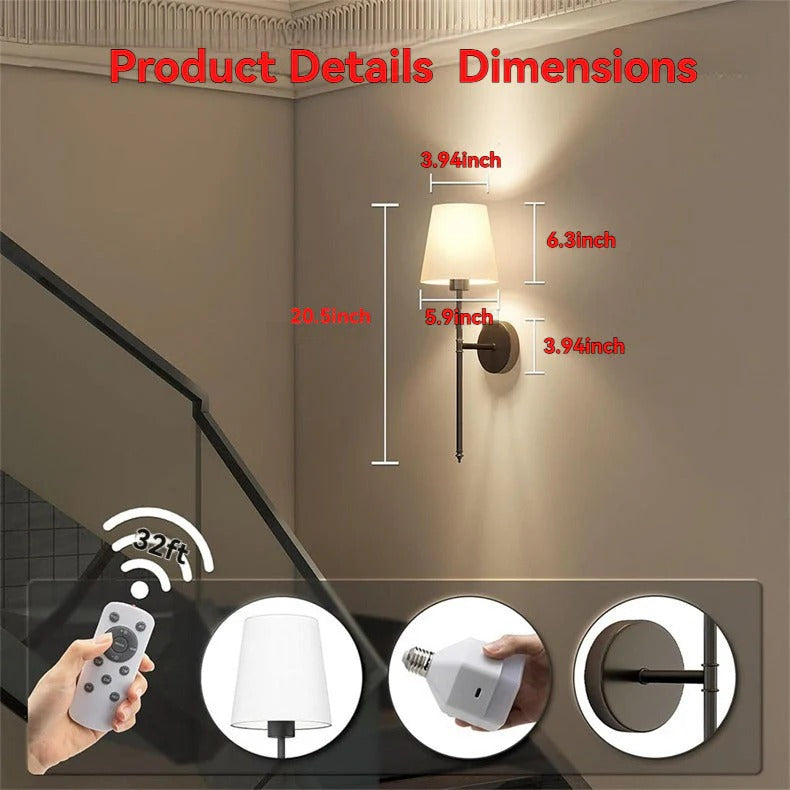 Rechargeable Wireless LED Wall Lights – Set of 2