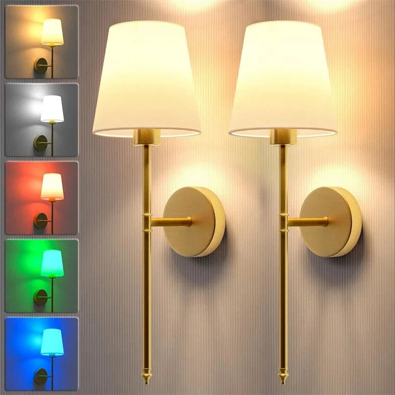 Rechargeable Wireless LED Wall Lights – Set of 2