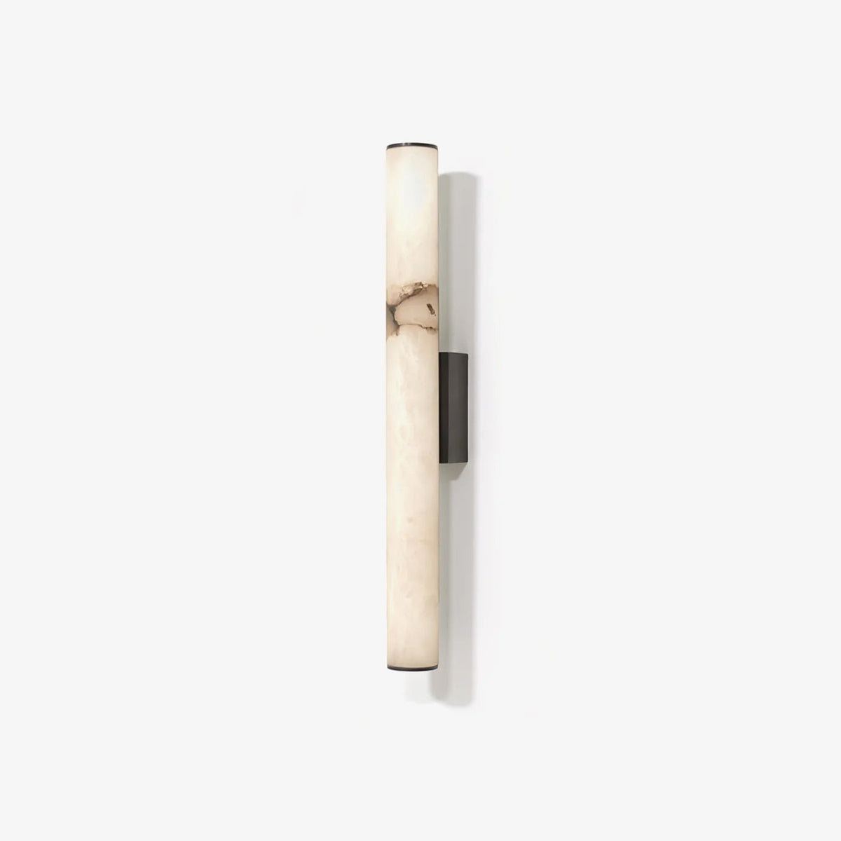 Marble-Effect LED Wall Sconce – Minimalist Copper-Accent Light image 6