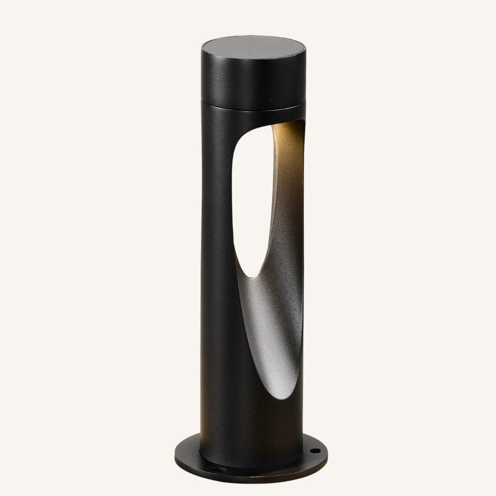 Tall LED Floor Lamp – Black Round-Base Light